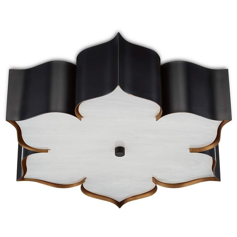 Image 6 Currey & Company Grand Lotus 19" Wide Black Ceiling Light more views