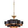 1_Currey & Company Grand Lotus 20 1/4" Black Gold Small Chandelier