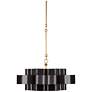 5_Currey & Company Grand Lotus 20 1/4" Black Gold Small Chandelier more views
