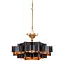 Currey &amp; Company Grand Lotus 20 1/4"W Black Gold Small Chandelier