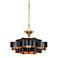 Currey & Company Grand Lotus 20 1/4"W Black Gold Small Chandelier