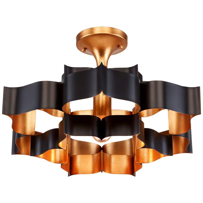Image 4 Currey & Company Grand Lotus 20 1/4"W Black Gold Small Chandelier more views