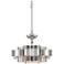 Currey & Company Grand Lotus 20" Silver Small 1-Light Chandelier