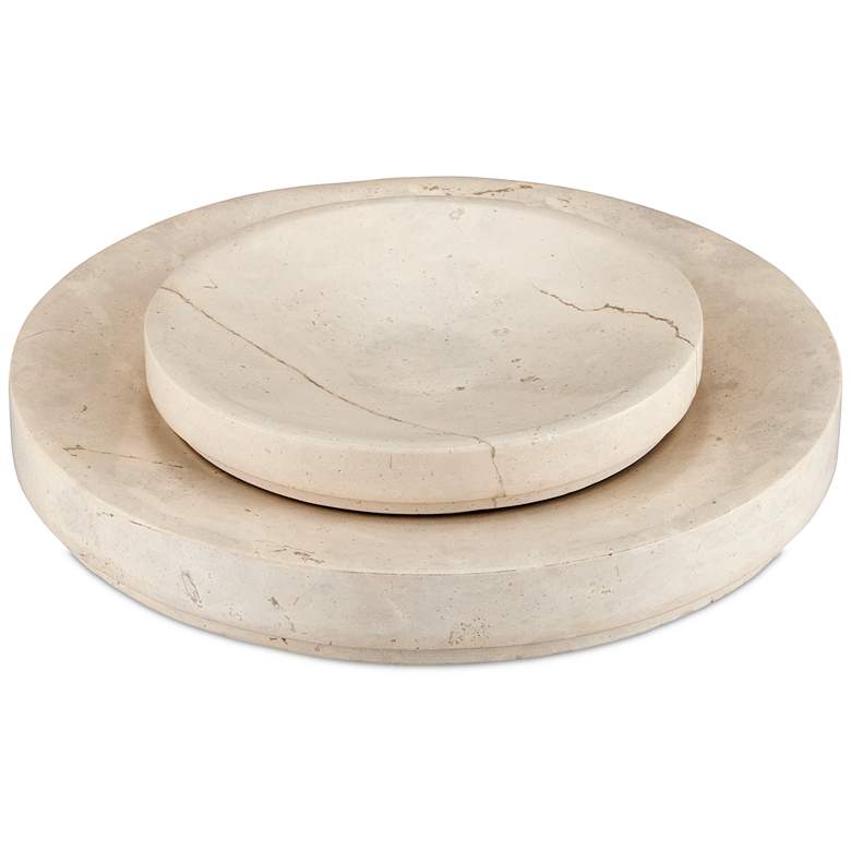Image 1 Currey &#38; Company Grecco Marble Low Bowl Set of 2