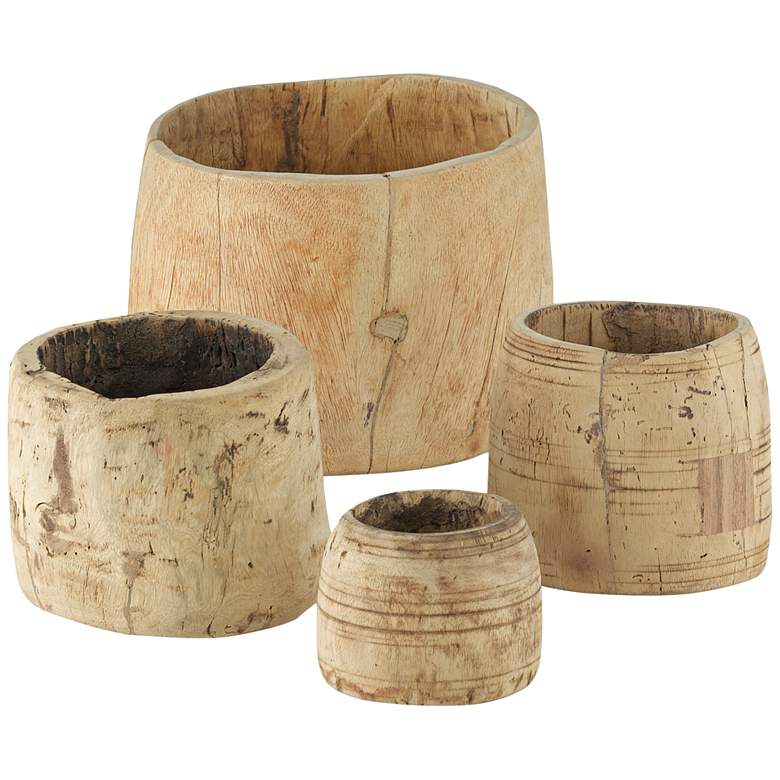 Image 1 Currey and Company Gujarat Natural Decorative Pots Set of 4