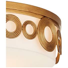 Image2 of Currey & Company Gyges 18" Brass Circles 1-Light Flush Mount more views