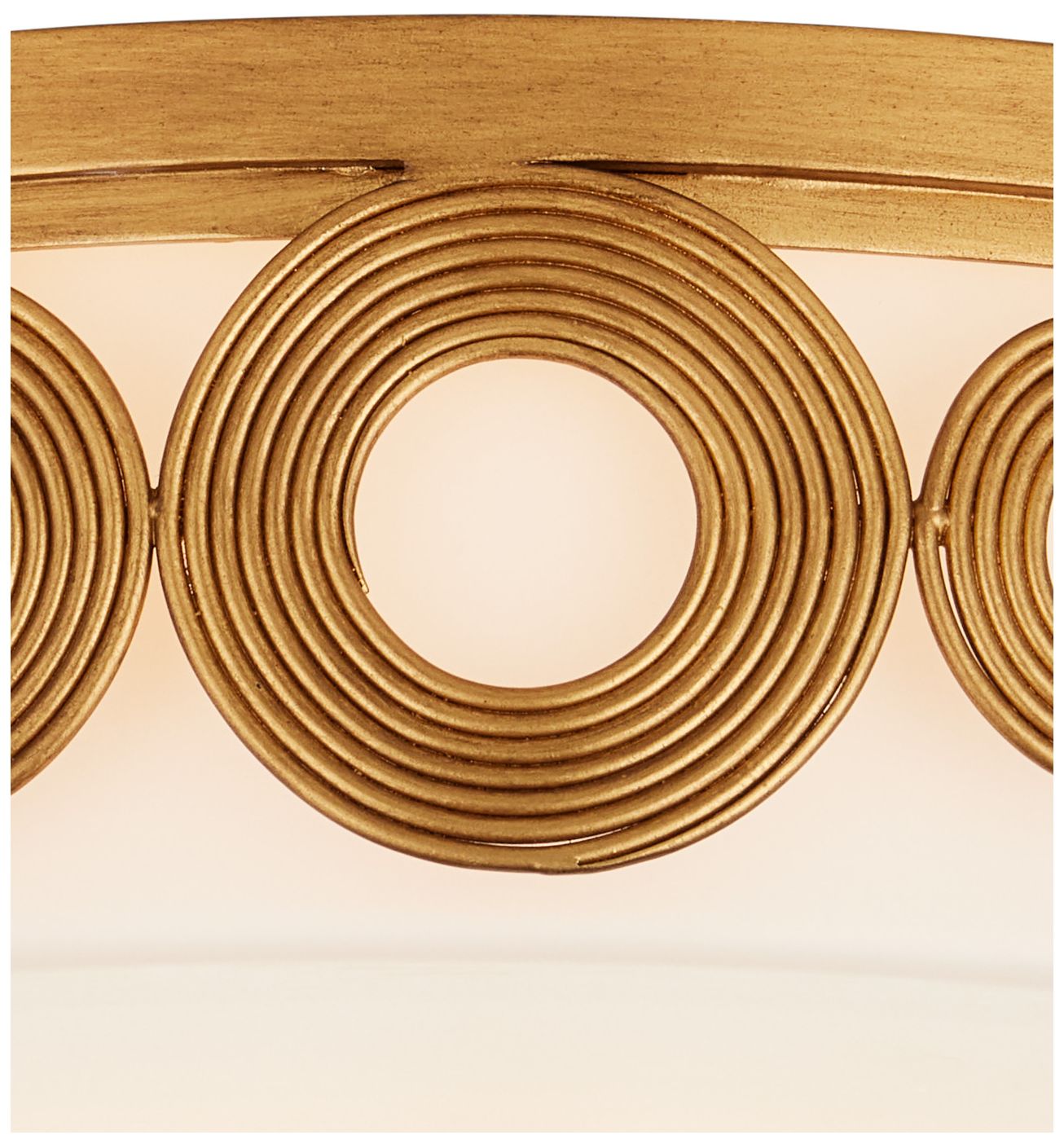 Image 3 Currey & Company Gyges 18" Brass Circles 1-Light Flush Mount more views