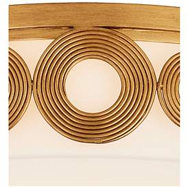 Image3 of Currey & Company Gyges 18" Brass Circles 1-Light Flush Mount more views