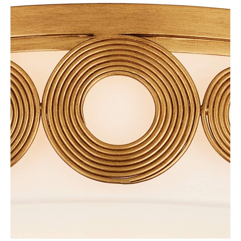 Image 3 Currey & Company Gyges 18" Brass Circles 1-Light Flush Mount more views