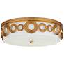 5_Currey & Company Gyges 18" Brass Circles 1-Light Flush Mount more views