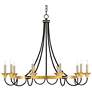 2_Currey & Company Hanlon 36.75" Black and Gold 10-Light Chandelier