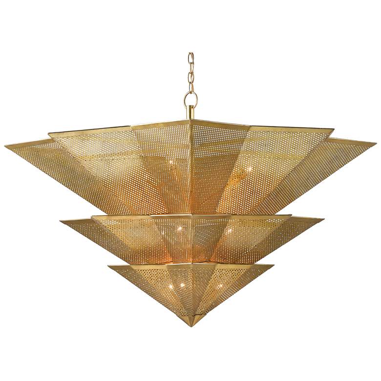 Image 1 Currey &#38; Company Hanway 48 inch Gold 9-Light Chandelier