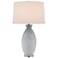 Currey & Company Harita 33" Pale Blue and White Glass Table Lamp