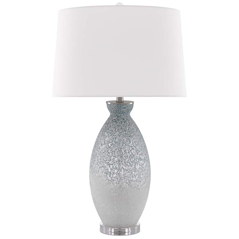 Image 2 Currey & Company Harita 33" Pale Blue and White Glass Table Lamp more views