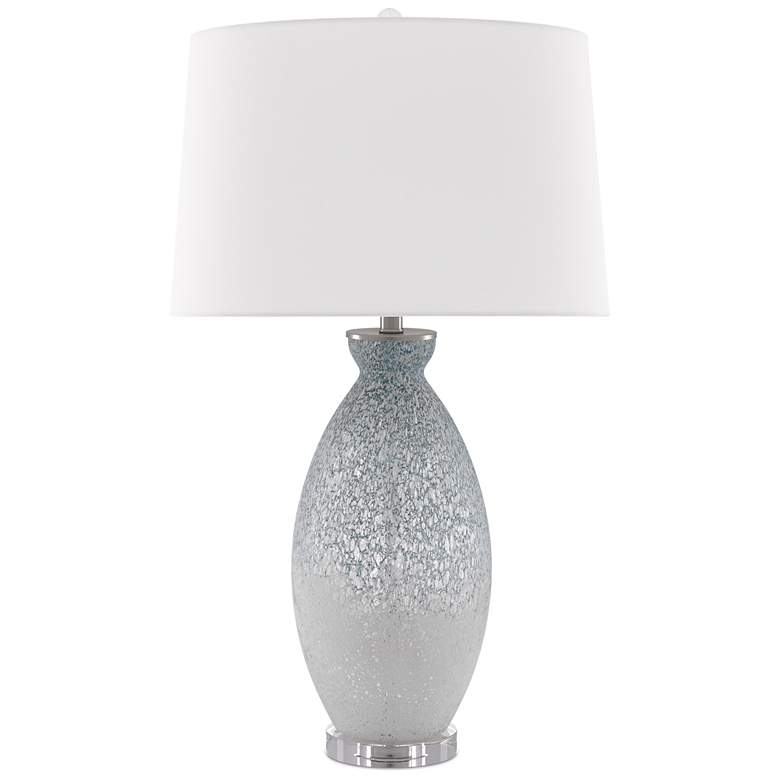 Image 2 Currey & Company Harita 33" Pale Blue and White Glass Table Lamp more views