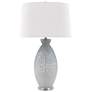 Currey and Company Harita 33" Pale Blue and White Glass Table Lamp