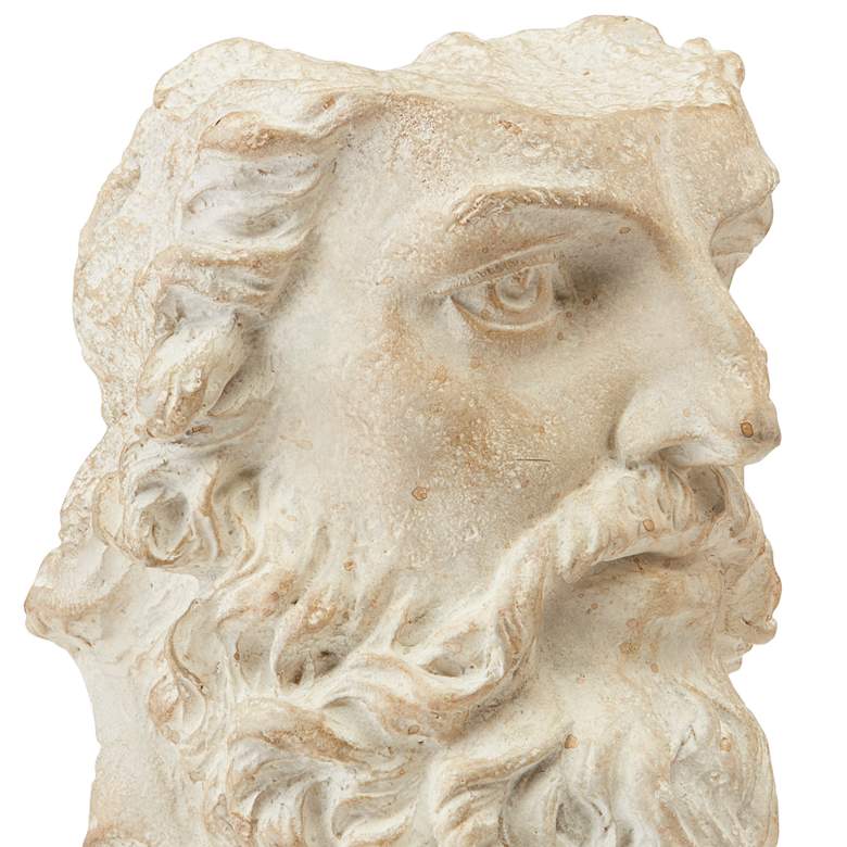 Image 2 Currey and Company Head of Zeus Aged Beige 9 1/4"H Figurine more views