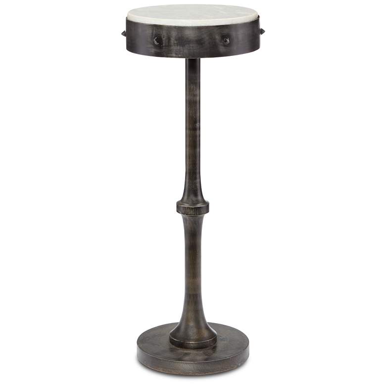 Image 1 Currey & Company Helios 10" Wide Antique Black End Table