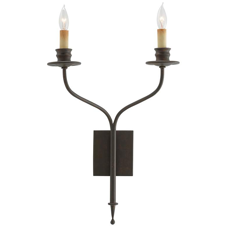 Image 1 Currey & Company Highlight 20"H Bronze Gold 2-Light Sconce