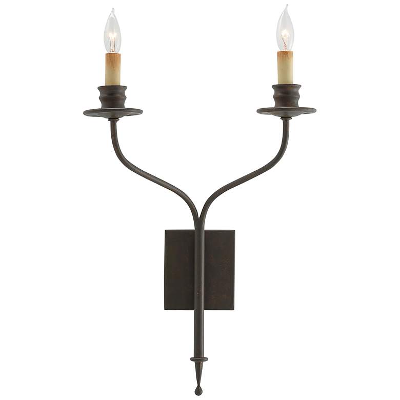 Image 1 Currey & Company Highlight Bronze 2-Light Wall Sconce