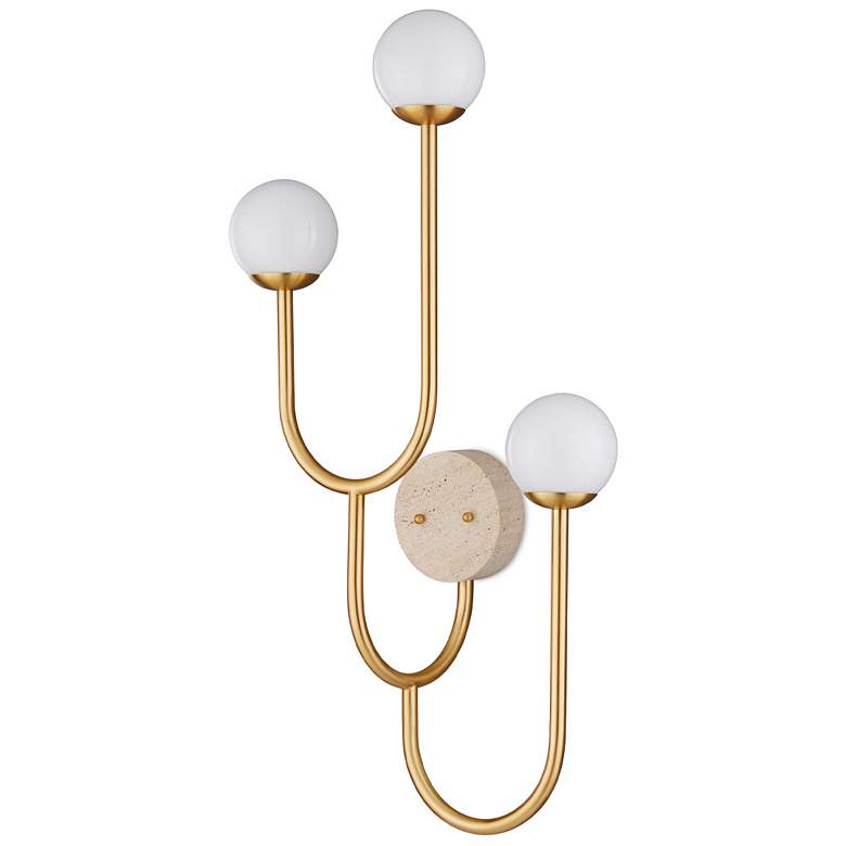 Image 4 Currey & Company Highsmith 36"H Brass 3-Light Wall Sconce more views