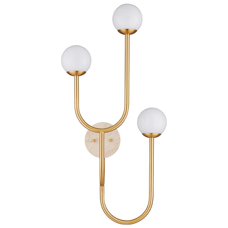 Image 5 Currey & Company Highsmith 36"H Brass 3-Light Wall Sconce more views