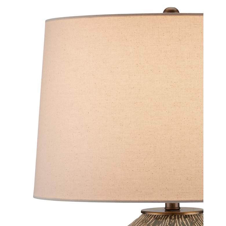 Image 4 Currey & Company Hildreth Olive Green and Beige Porcelain Table Lamp more views