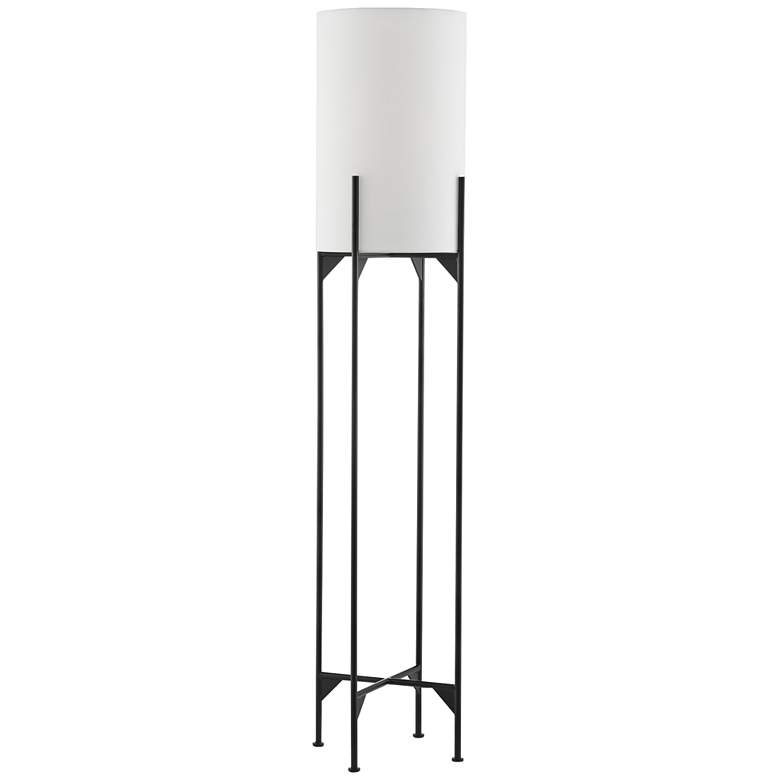 Image 1 Currey and Company Holland Matte Black Metal Floor Lamp