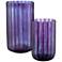 Currey and Company Hyacinth Amethyst Glass Vases Set of 2
