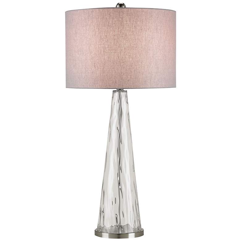 Image 1 Currey and Company Hydra Clear Waterlike Glass Table Lamp