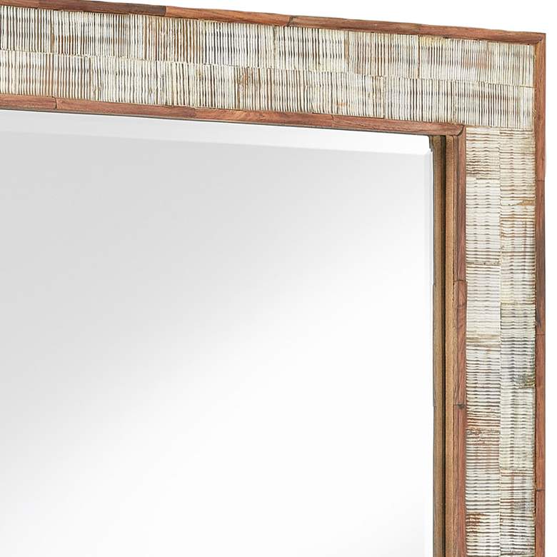 Image 2 Currey &amp; Company Hyson Natural Horn 26 inch Square Wall Mirror more views