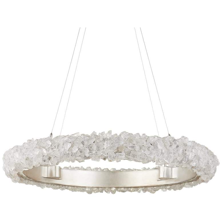 Image 4 Currey & Company Iconoclast 32" Rock Crystal LED Chandelier more views