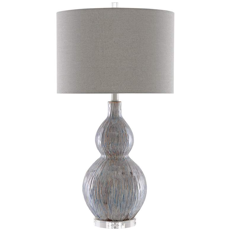 Image 1 Currey &amp; Company Idyll Gray and Blue Porcelain Table Lamp