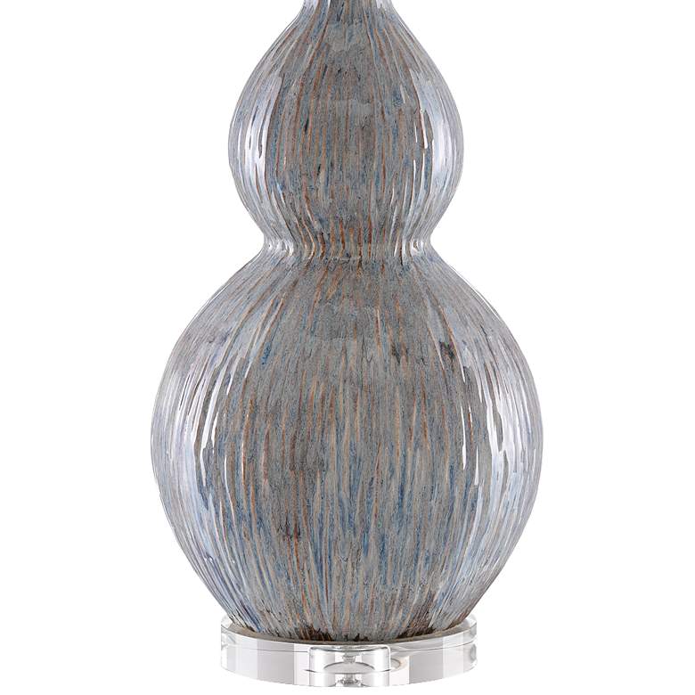 Image 3 Currey & Company Idyll Gray and Blue Porcelain Table Lamp more views