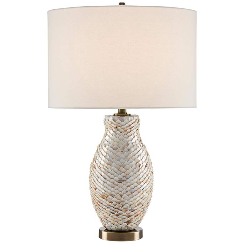 Image 1 Currey and Company Imbricate Pearl Vase Table Lamp