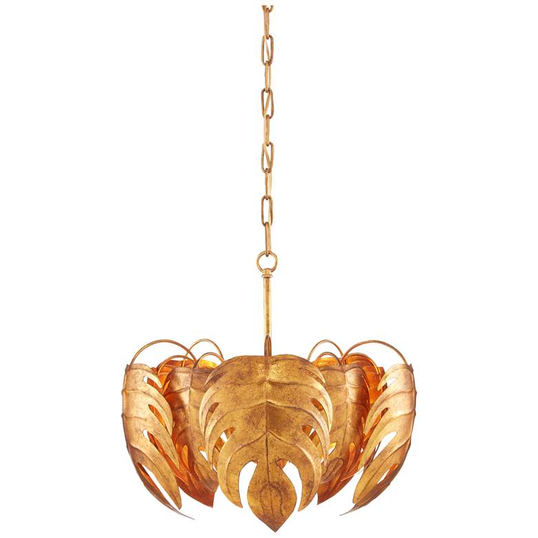 Image 1 Currey & Company Irvin 19" Wide Gold Pendant Chandelier