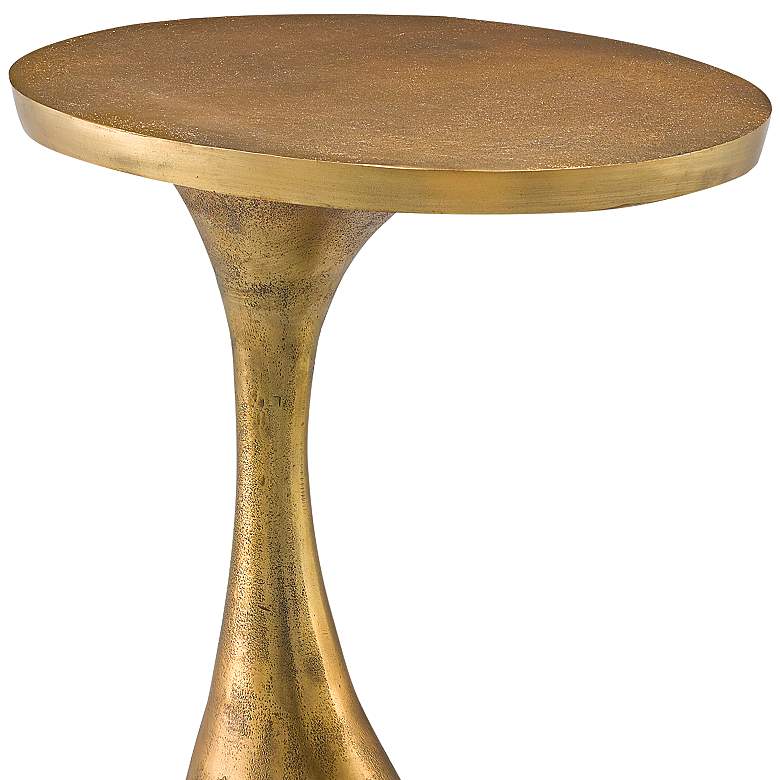 Image 2 Currey & Company Ishaan 13" Wide Antique Brass Accent Table more views