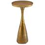 2_Currey & Company Ishaan 13" Wide Antique Brass Accent Table more views