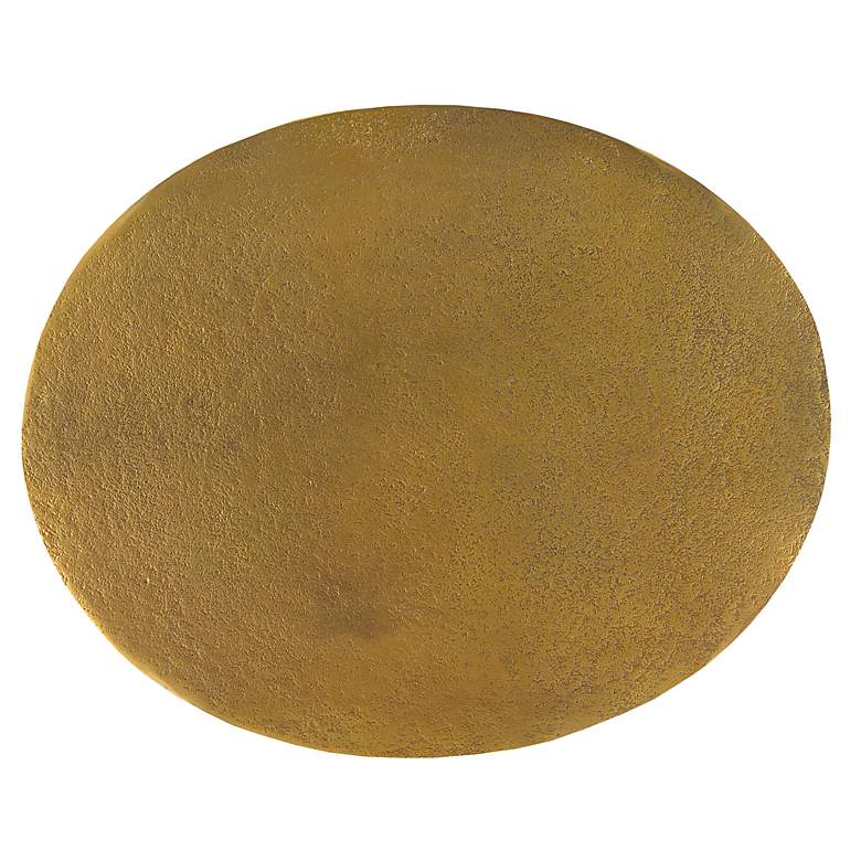 Image 3 Currey & Company Ishaan 13" Wide Antique Brass Accent Table more views