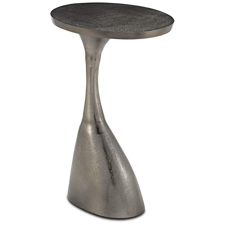Image 1 Currey & Company Ishaan 16" Wide Black Nickel Accent Table