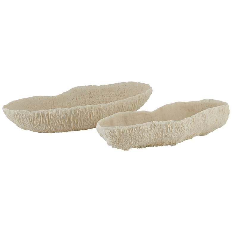 Image 1 Currey & Company Island Ivory Decorative Trays Set of 2