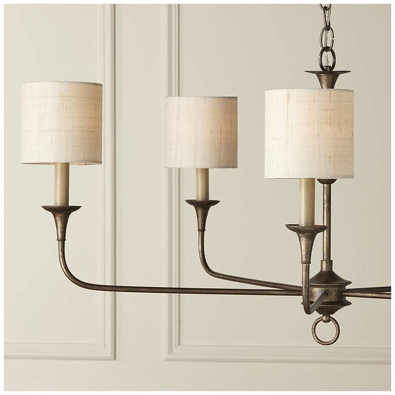 Image 4 Currey & Company Ivory Drum Chandelier Shade 5x5x5 (Clip-On) more views