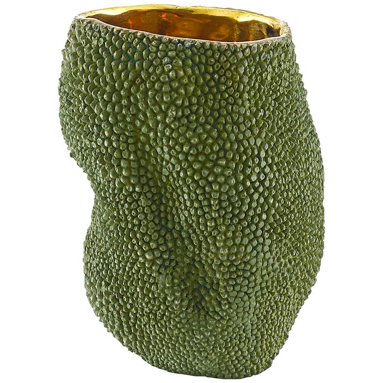 Image 1 Currey &amp; Company Jackfruit Green and Gold 6 3/4 inch High Vase