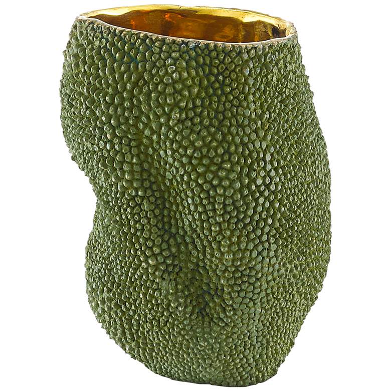 Image 1 Currey & Company Jackfruit Green and Gold 6 3/4" High Vase