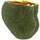 Currey & Company Jackfruit Green and Gold 7" High Vase