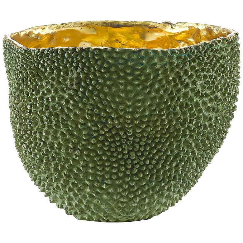 Image 1 Currey &amp; Company Jackfruit Green and Gold 8 1/4 inch Wide Vase