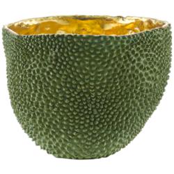 Currey and Company Jackfruit Green and Gold 8 1/4&quot; Wide Vase