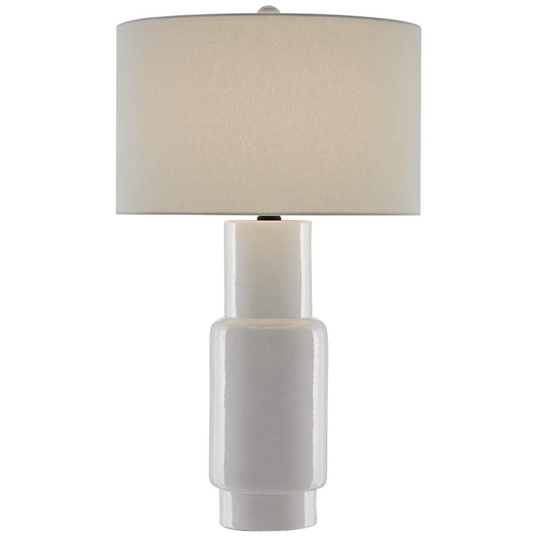 Image 1 Currey &amp; Company Janeen 30 3/4 inch White Terracotta Table Lamp