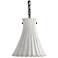 Currey & Company Jazz 10" Wide Satin Black Scallop Mini Pendant