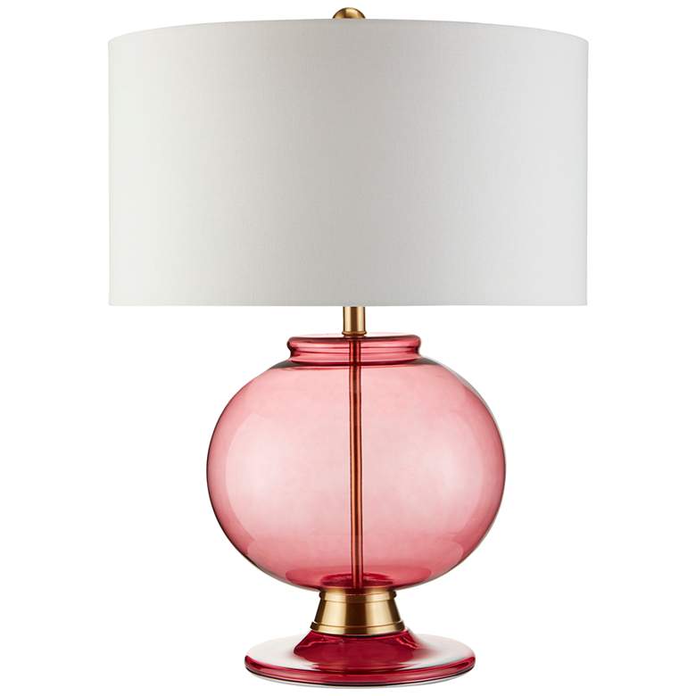 Image 2 Currey & Company Jocasta 27 3/4" Modern Clear Red Glass Table Lamp